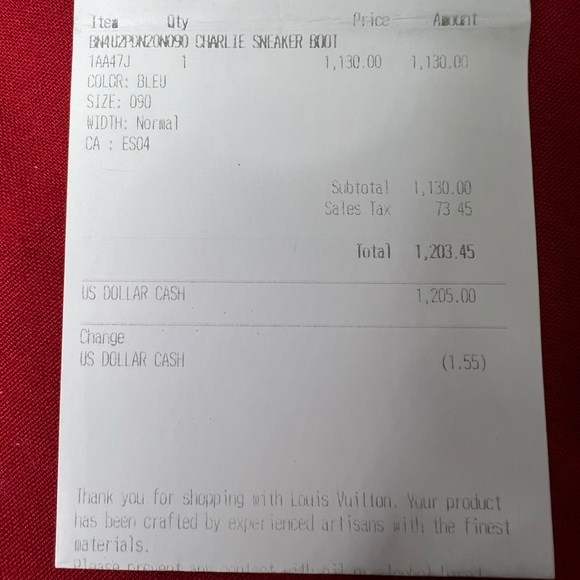 Louis Vuitton Charlie Trainer Sneaker Denim Blue White High Top Original LV - Picture 12 of 12